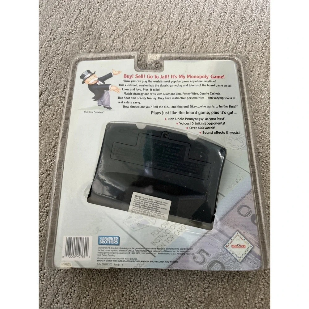 Vintage Monopoly Electronic Handheld Game New NOS Parker Brothers RARE- TESTED